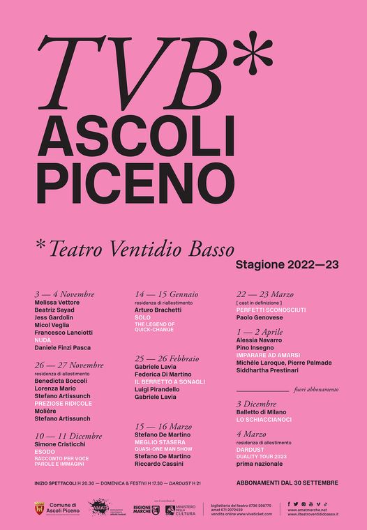 Al via la nuova stagione al Teatro Ventidio Basso